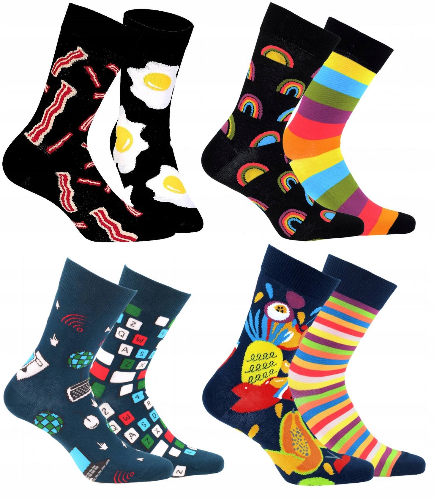 

4X Wola Funky Skarpety MIX Wzorów 43-46