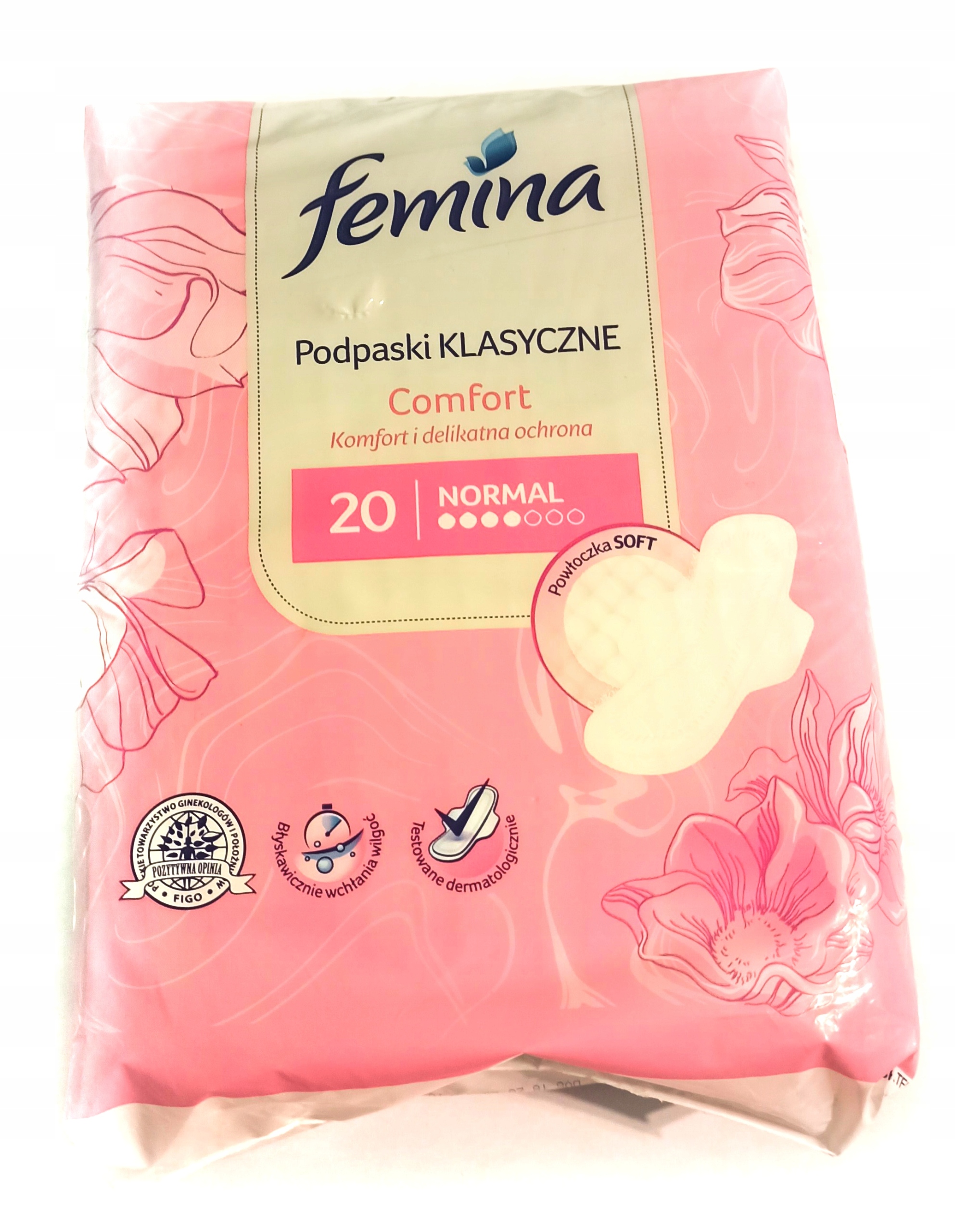 

Femina Podpaski Wkładki Klasyczne Comfort Normal