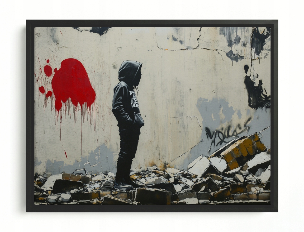 Obraz Rám American Box Street Art Urban Style Graffiti Samota 100x75