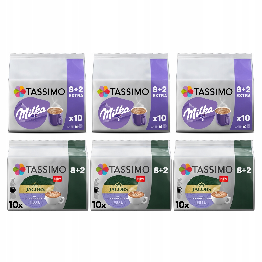 Kapsułki Tassimo Milka, Cappuccino Choco mix 6 opakowań [60 kapsułek]