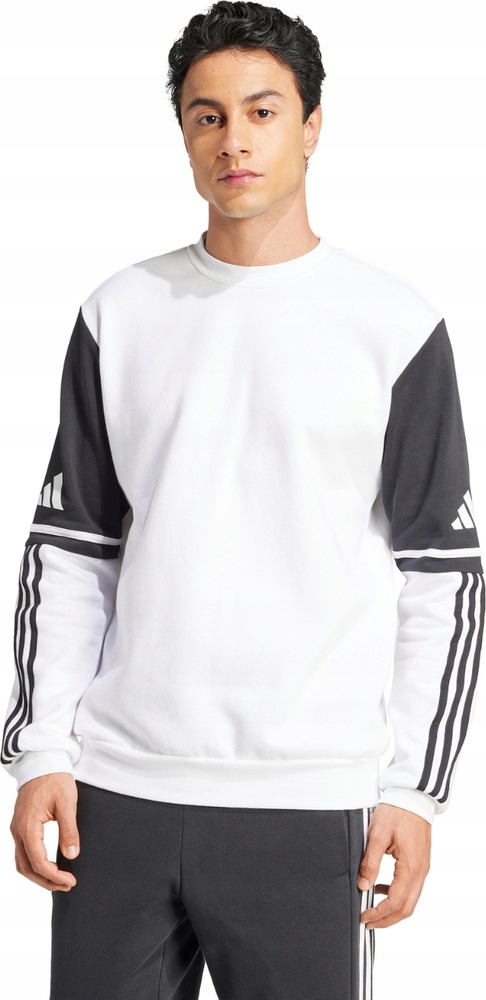 Pánská Mikina Adidas Squadra 25 Sweat Crew Bílo-černá JD2959 velikost S