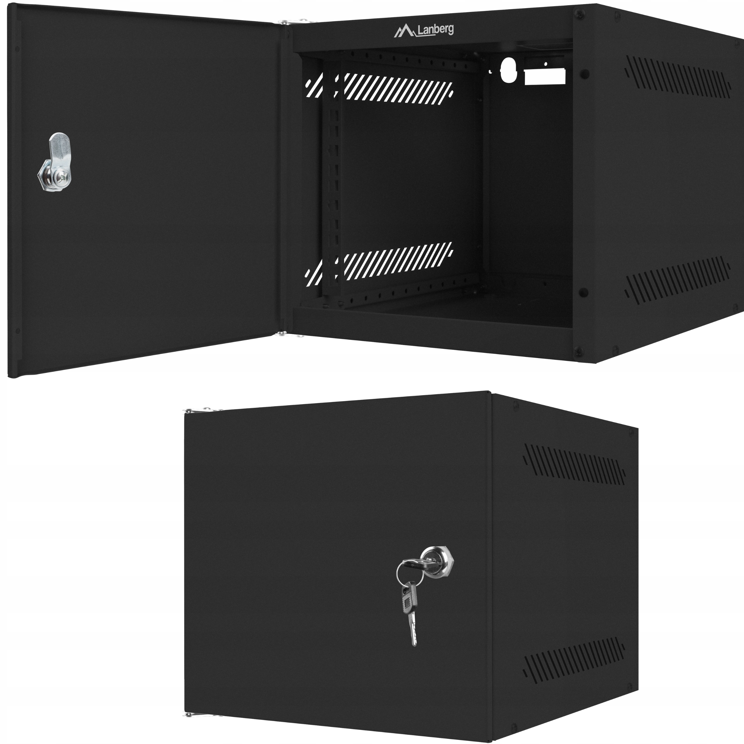 Szafa Rack Wisząca 10" 4U 280X310 Drzwi Metalowe Czarna Lanberg