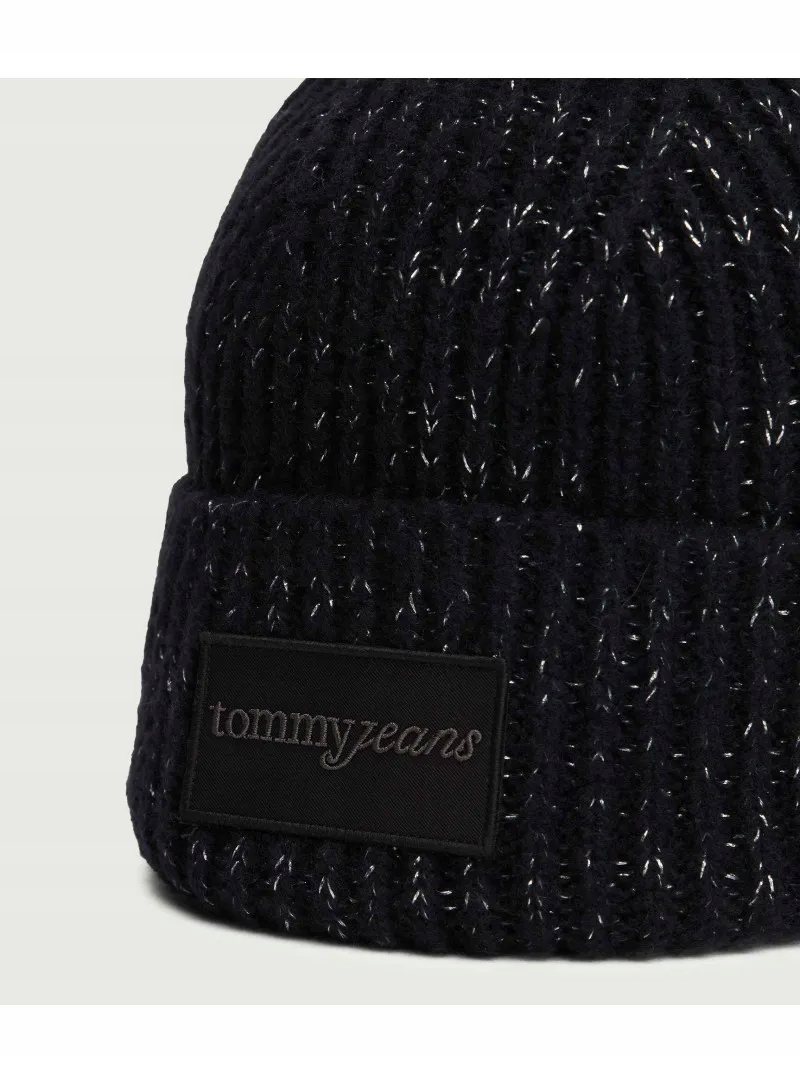 Čepice Zimní Tommy Jeans Tjw Script Glitter Beanie AW0AW17984 Bds