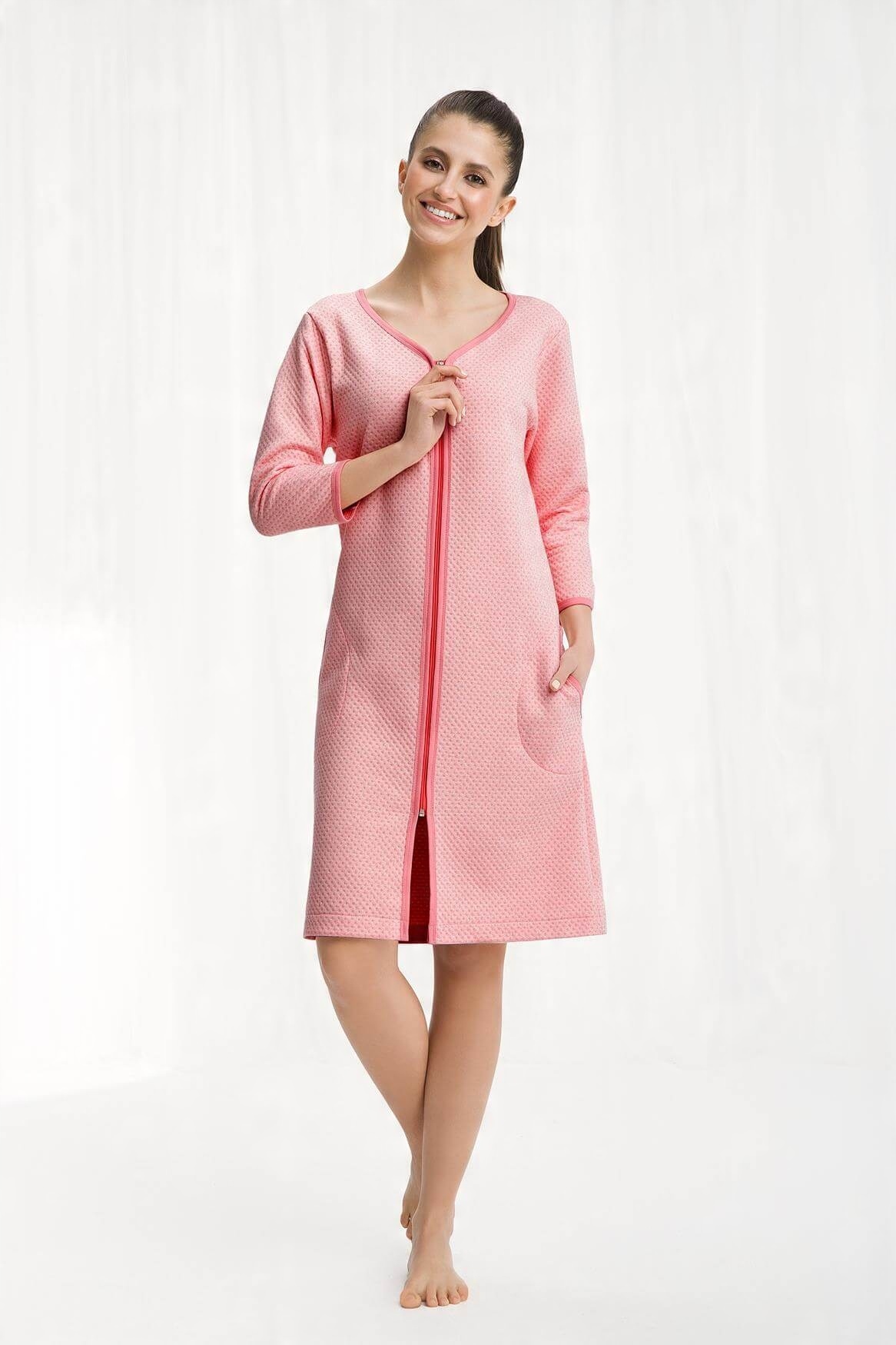 

Szlafrok damski Luna kod 214 koralowy 3XL