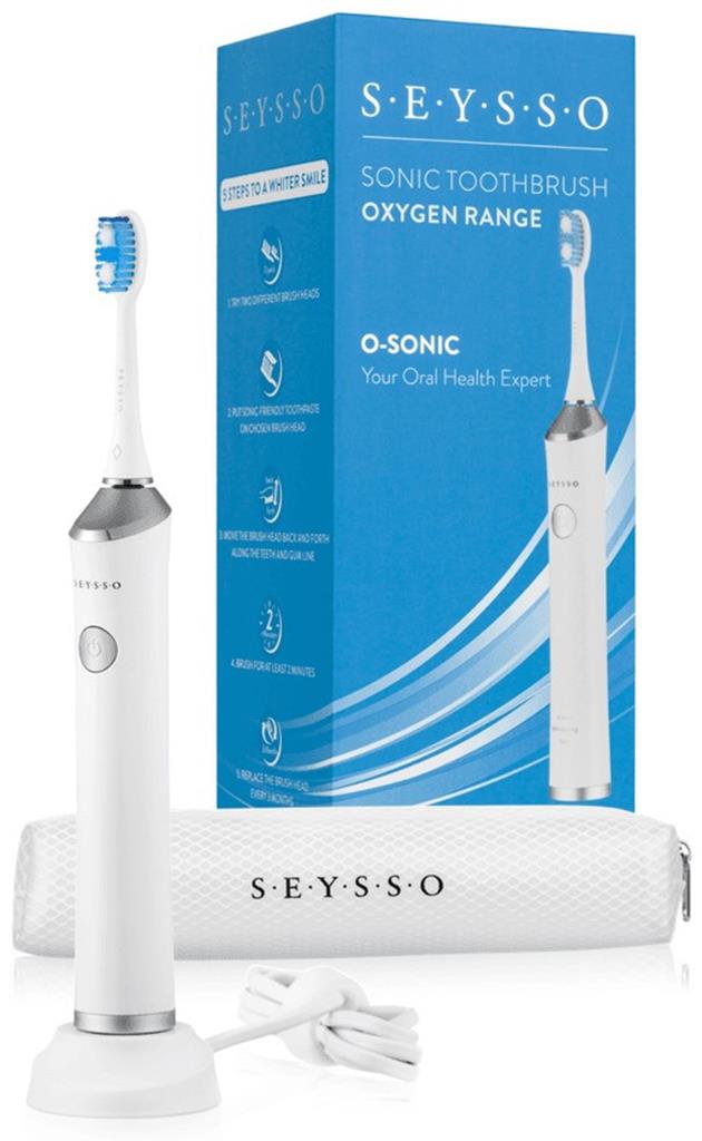 Szczoteczka soniczna Seysso Oxygen O-Sonic biała 2 końcówki etui ochronne