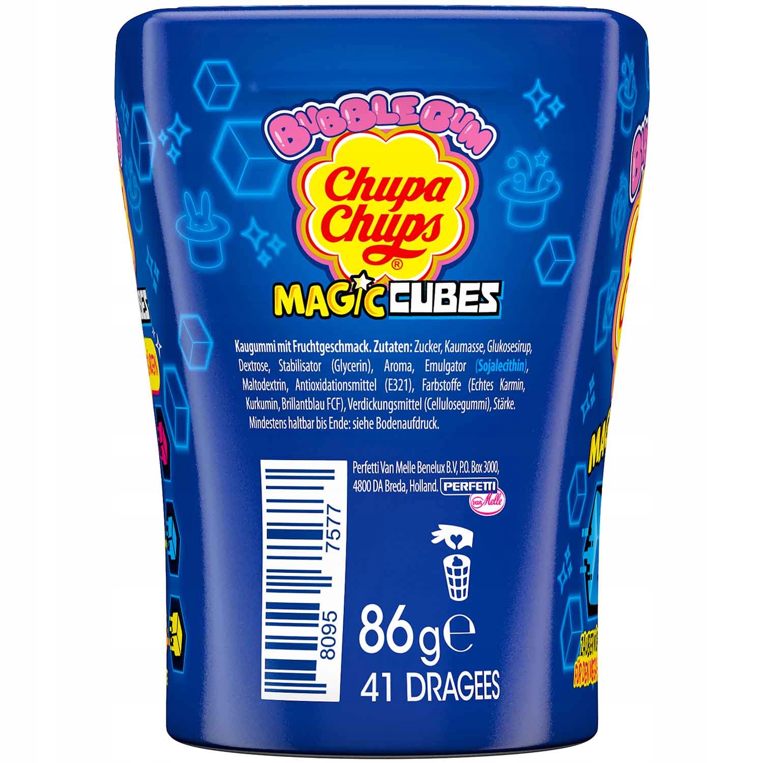 Chupa Chups Magic Cubes Owocowe Kolorowe Gumy do Żucia Chupa Chups Magic Cubes Owocowe Kolorowe Gumy do Żucia