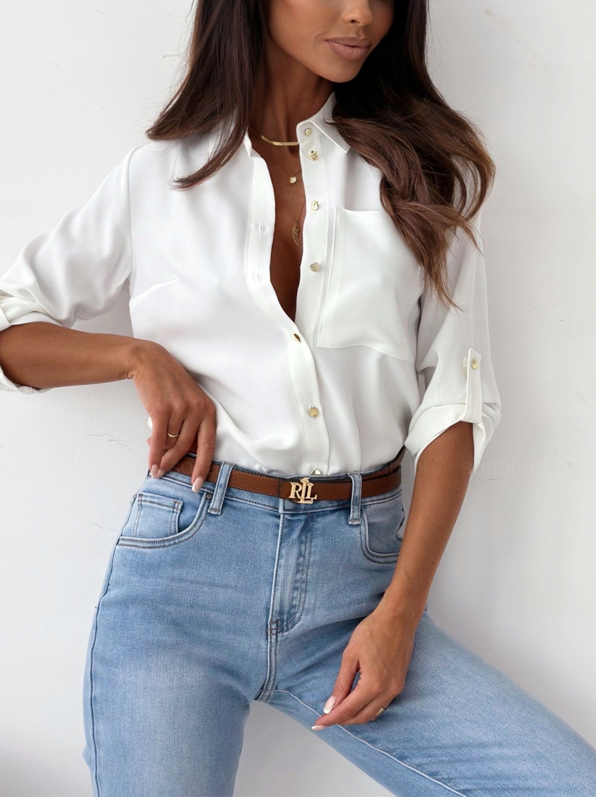 DAMSKA KOSZULA EON BIAŁA ROZ.M Rozmiar M