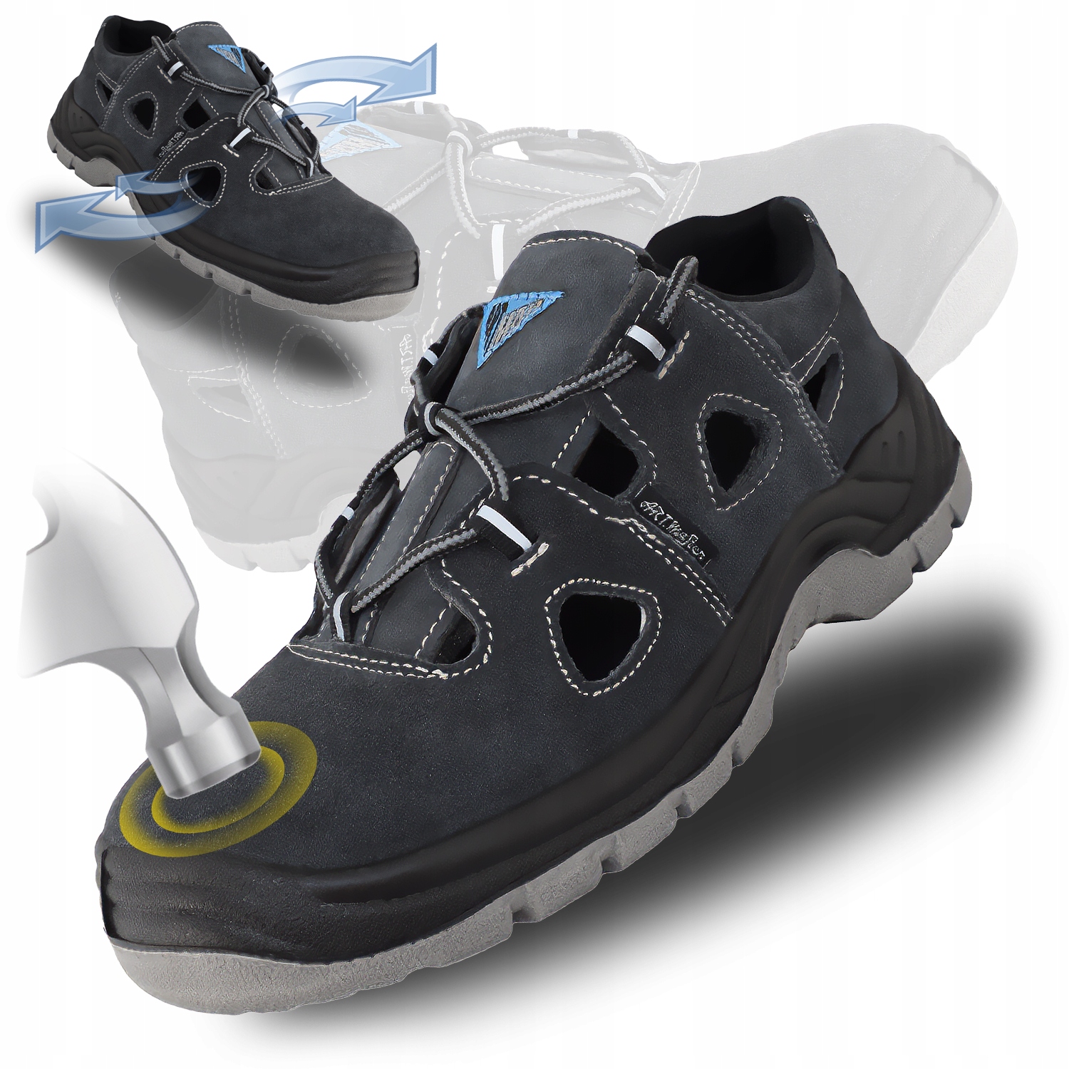 Półbuty Buty Robocze Sandały Lekkie Sportowe Z Noskiem S1 Letnie Bslace Air