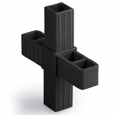 

Łącznik złączka do profili 20x20x1,5 typ X czarny
