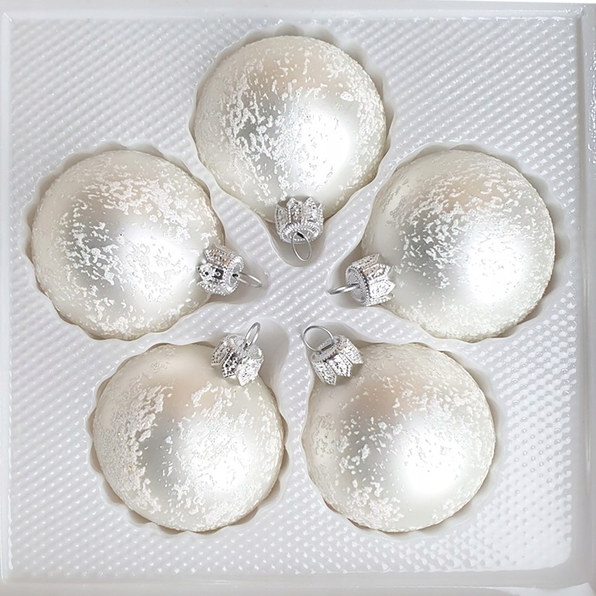 

Bombki 6cm/5szt dekor szklane choinkowe ozdoby osz