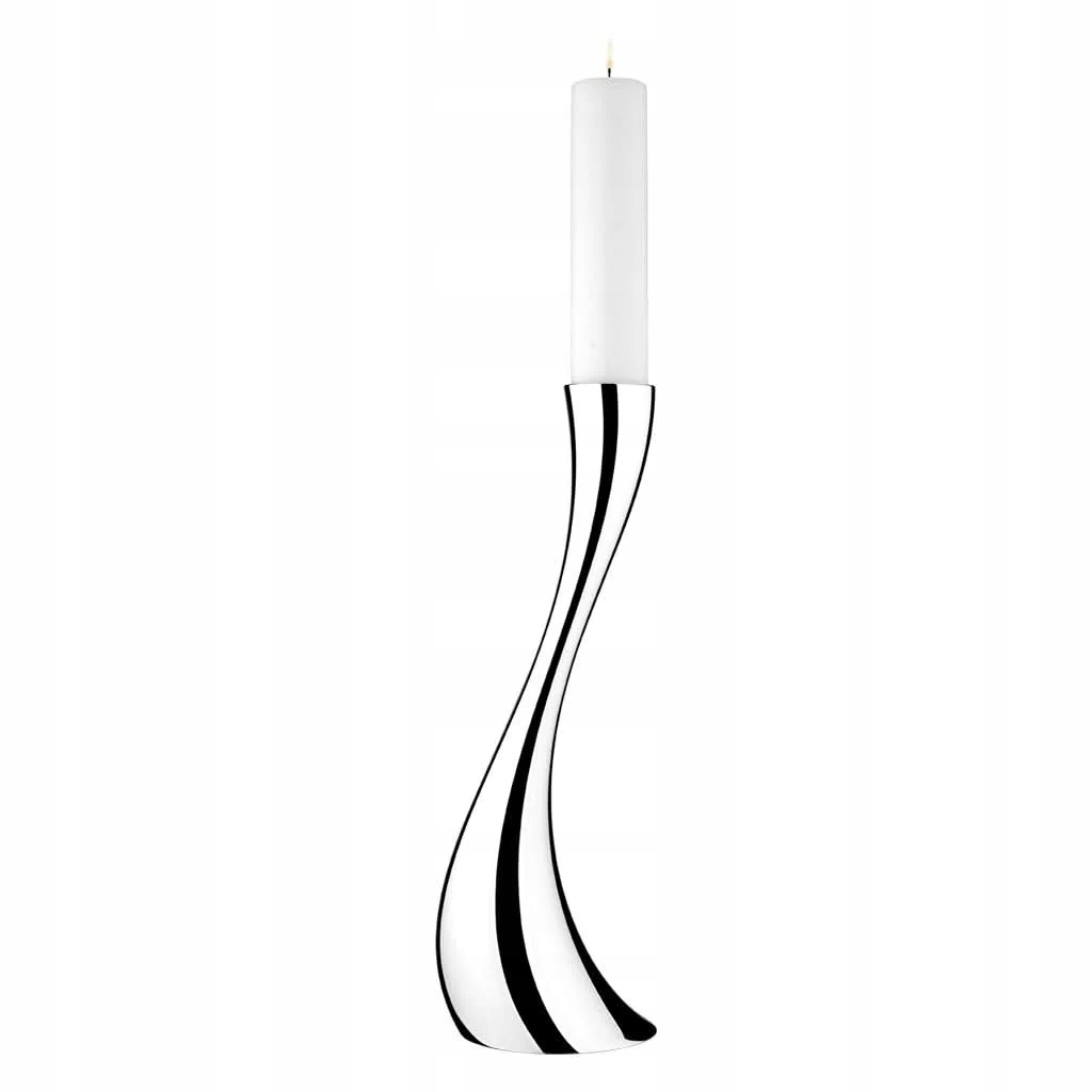 Georg Jensen Cobra Podlahový svietnik 60 cm strieborný leštená oceľ