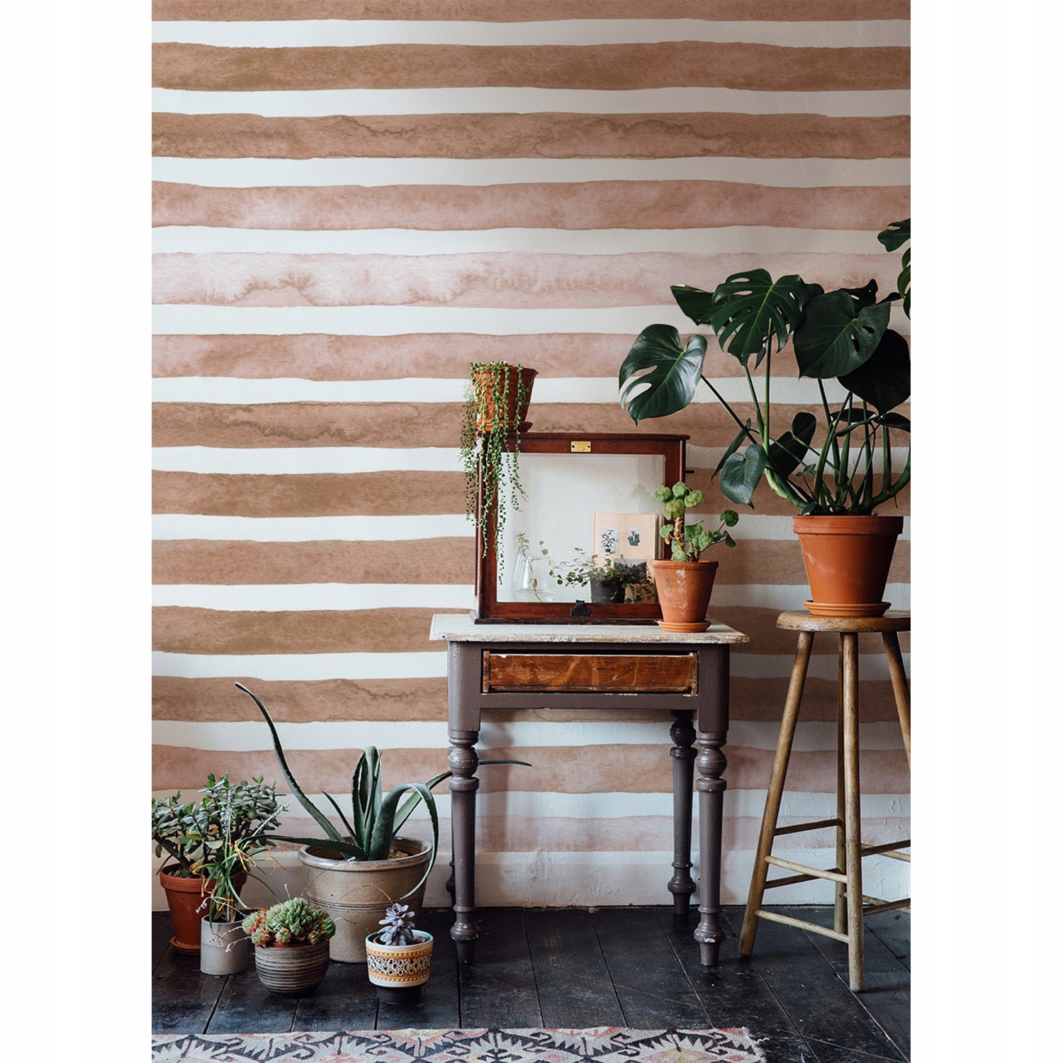 

Foto tapeta samoprzylepna Brązowe paski 250x104 cm