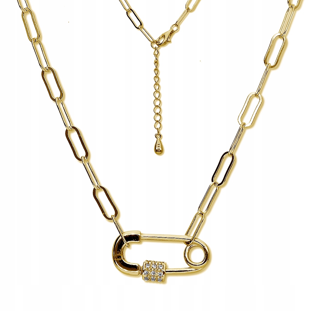 Stříbrný náhrdelník Ag 925 s pozlaceným špendlíkem N05125