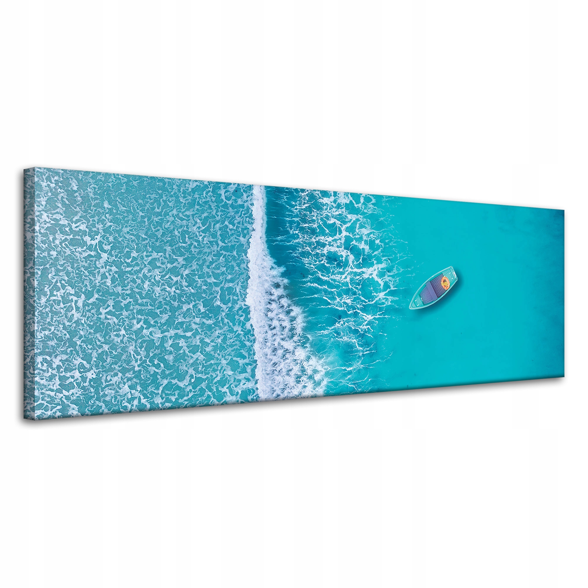 Obraz na plátně Modrá Loď uprostřed oceánu 120x40 cm