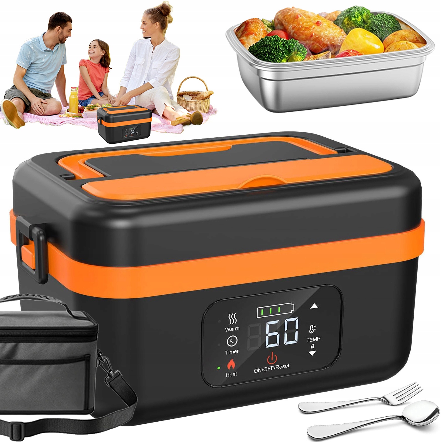 Elektrický Obědový Box O Objemu 1 L Pro Domácí I Automobilové Použití
