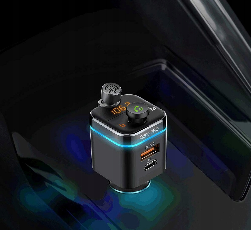 FEEGAR Transmiter FM bluetooth QC 4.0 USB MP3 42W Załączone wyposażenie bluetooth