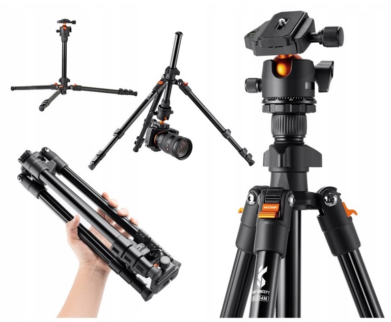 K&f Ultralehký Stativ pro fotoaparát Hlavice 3D Pro Fotografický Macro