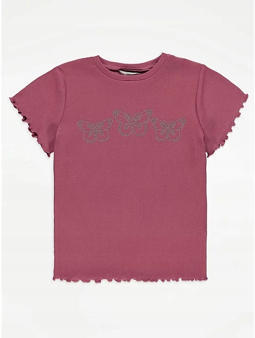 

George T-shirt w prążki, motyle roz 135-140 cm