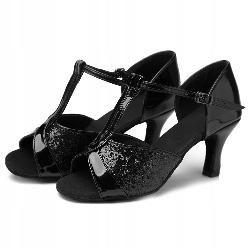 Buty Do Tańca Taneczne Latino Salsa 7cm Czarne