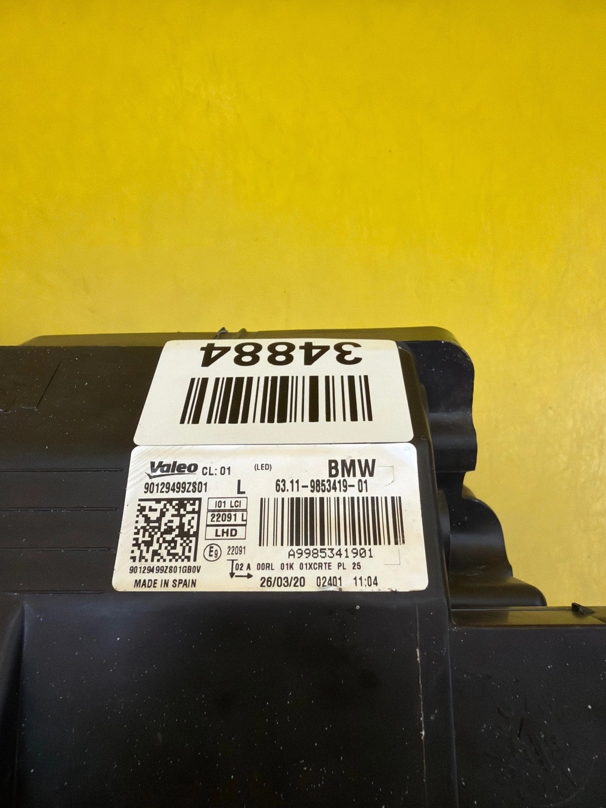 light left front BMW i3 I01 Lift LCI Adaptive Led 9853419-01