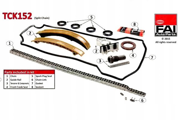 ZESTAW ŁAŃCUCHA ROZRZĄDU FAI AutoParts 39971794 NO