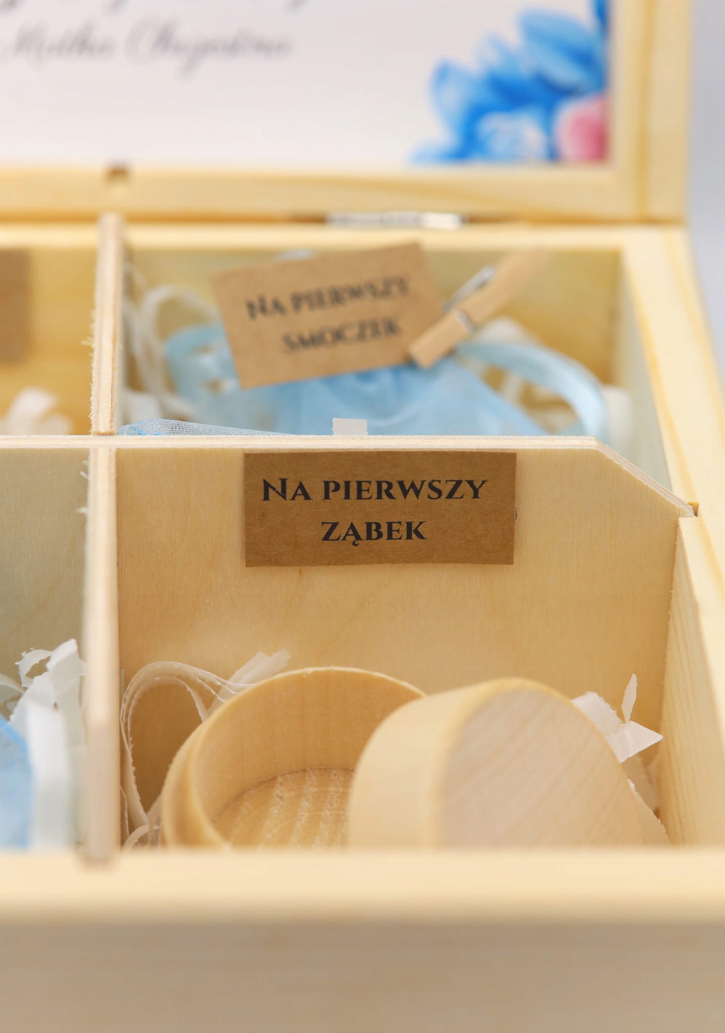 Box prezentowy na chrzest prezent na chrzest Szerokość produktu 16 cm