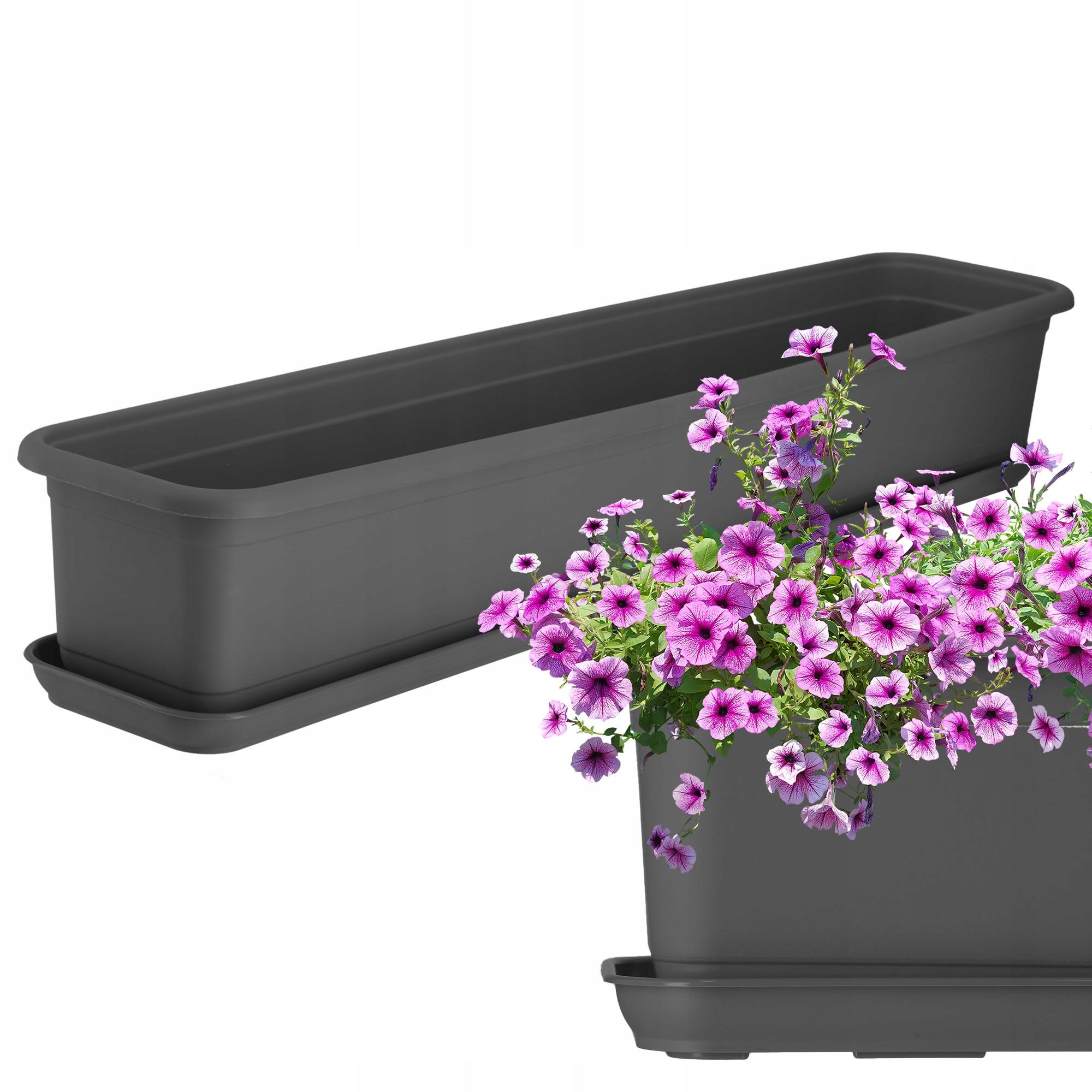

Kadax Skrzynka Balkonowa Doniczka 80cm Podstawka