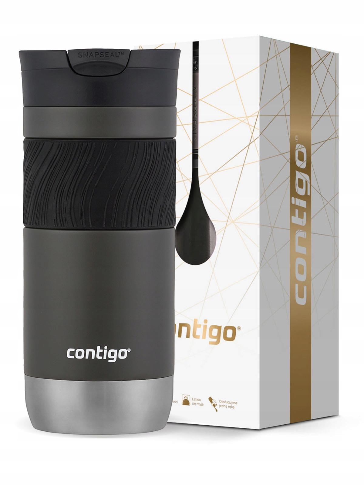 Termohrnek Contigo Byron 2.0 grafitový matný 470 ml Krabička