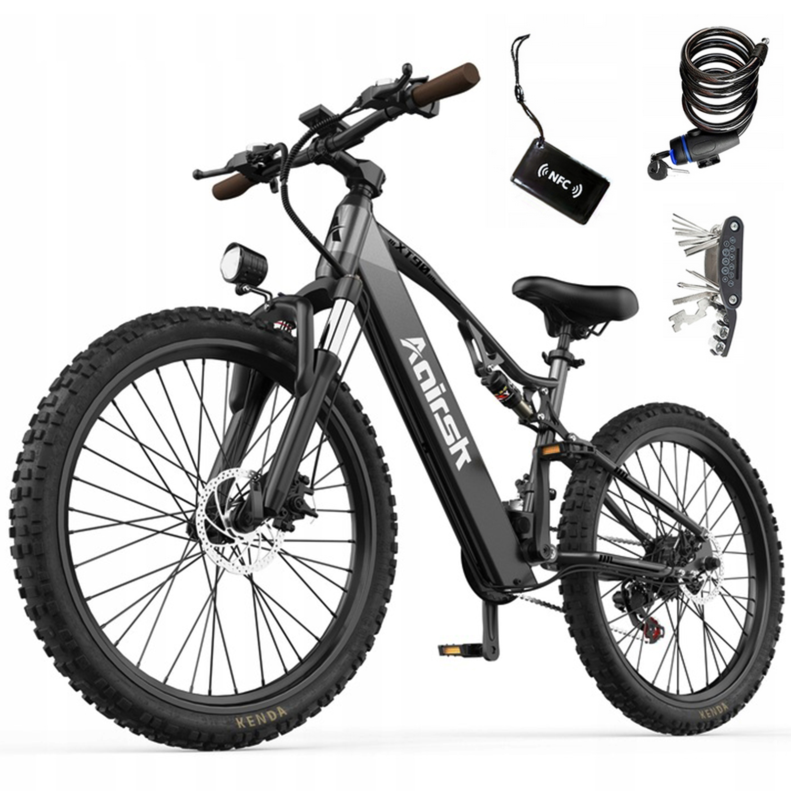 26" Elektrické kolo Aairsk XT90, 48V 20AH, 1000W, 45 km/h, Shimano 21 rychlostí Nfc eMTB