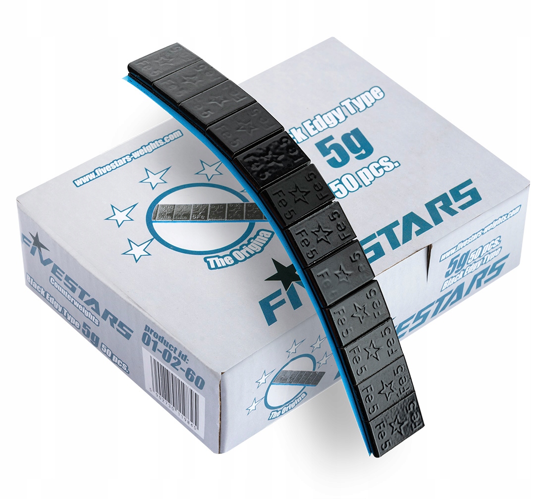 

Ciężarki Czarne Klejone do Felg 5g Fivestars 50szt