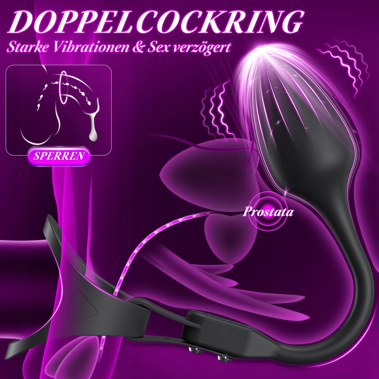 PRODUKT VIBRATOR DO STYMULACJI PROSTATY Z 9 TRYBAMI WIBRACJI DLA MĘŻCZYZN — miniatura 2