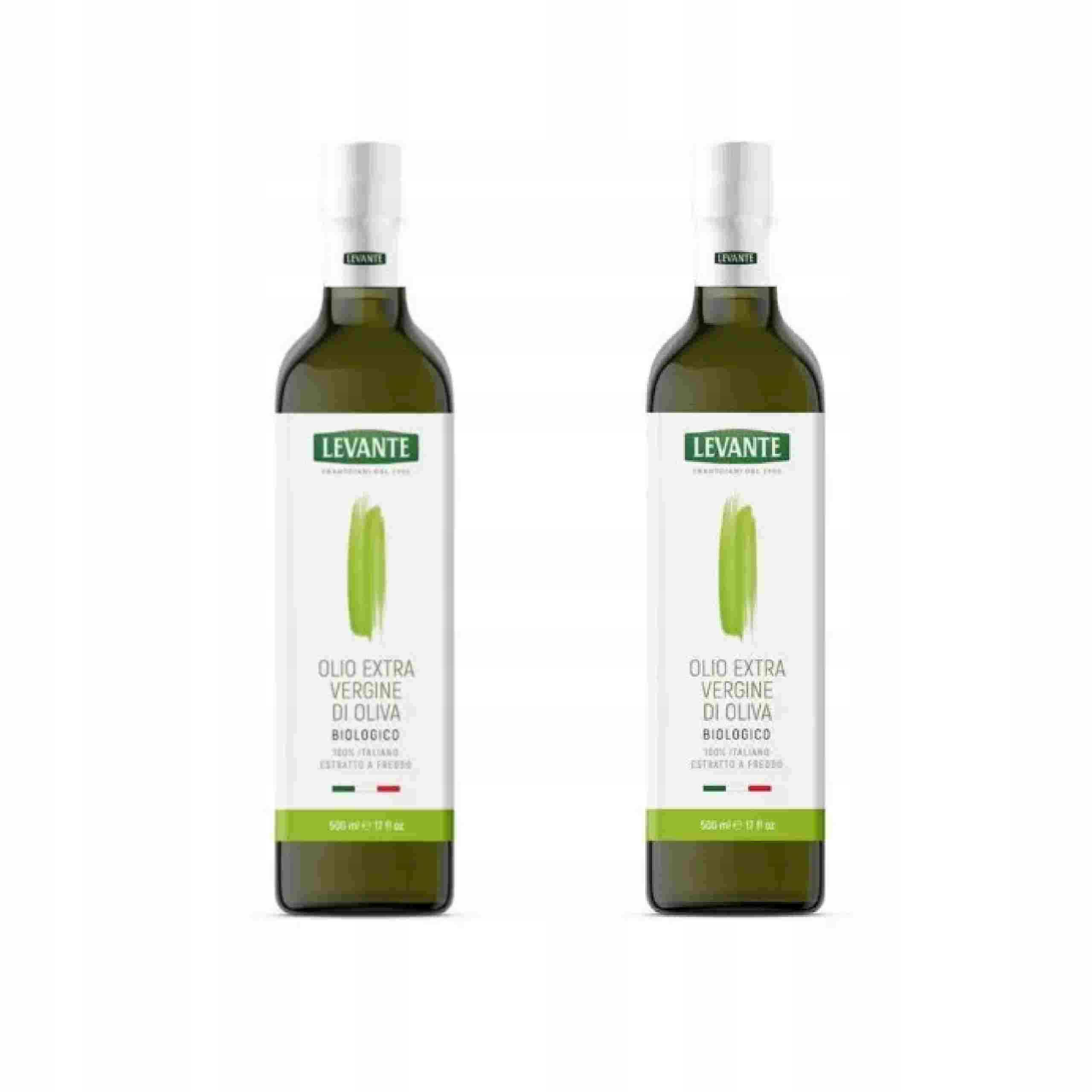 2x Oliwa Z Oliwek Extra Virgin Bio 500 ml Levante