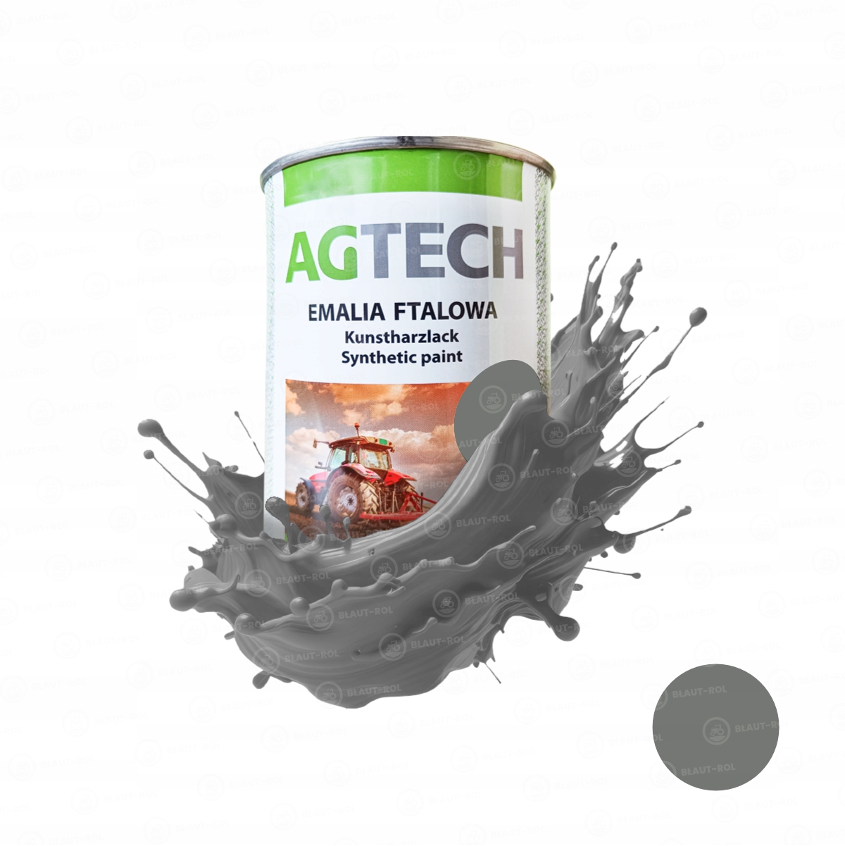 Farba lakier mysio szary do metalu HL60 HL80 0,8L do renowacji maszyn