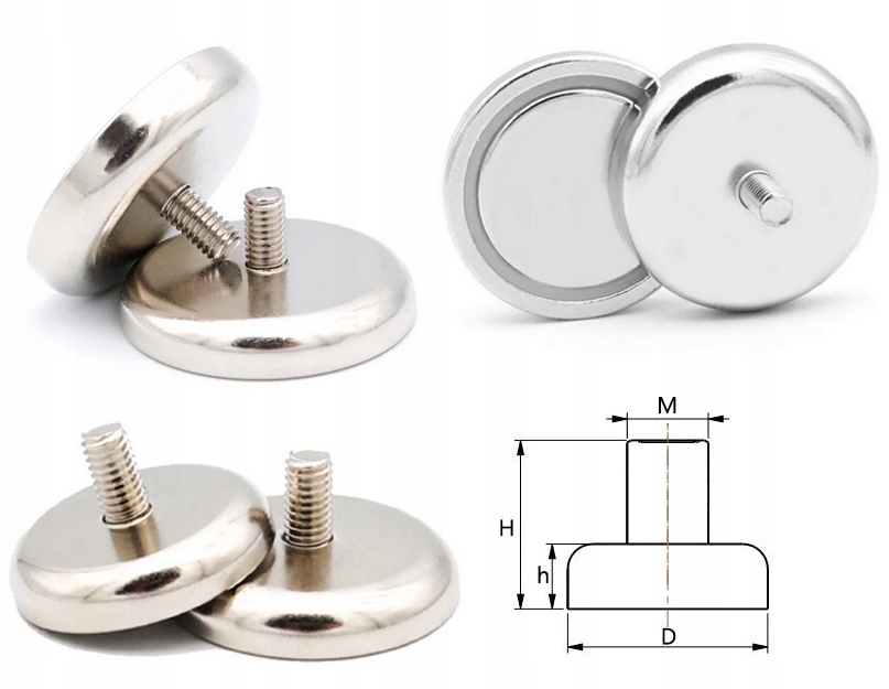 magnesem NEODYMOWY z gwintem 12 mm - 2 kg Kod producenta jj12390
