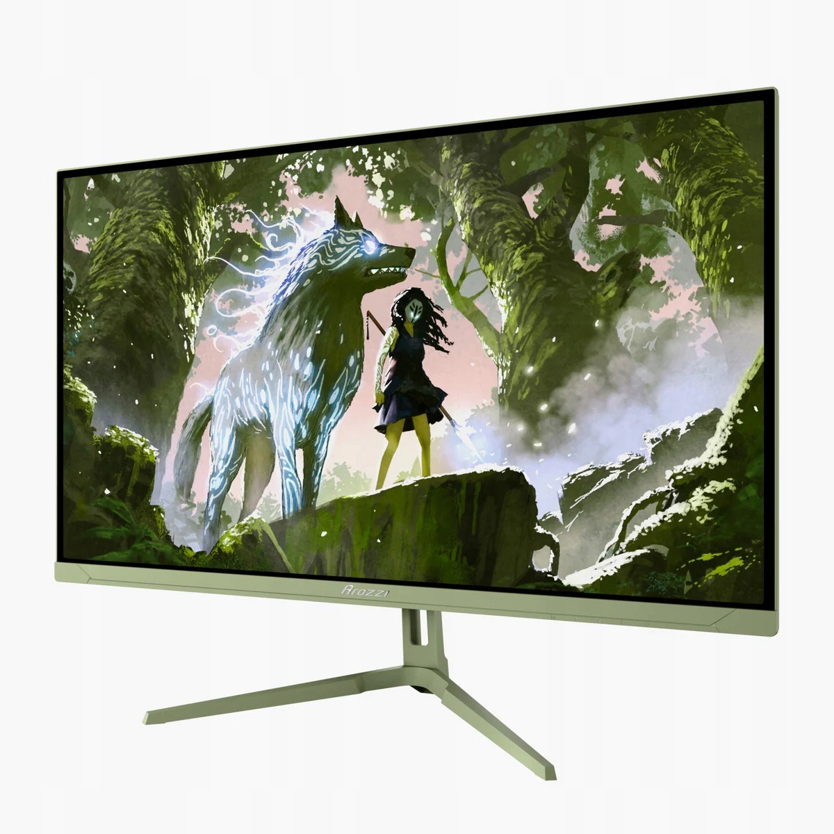 Arozzi Nova 27" Ips, 180Hz, Computer Monitor Forest Green