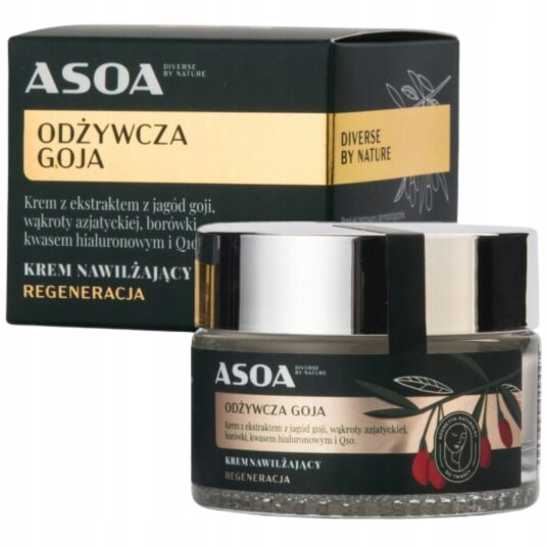 Krem do Twarzy Asoa Odżywcza Goja Nawilża Regeneruje Anti Age 50ml