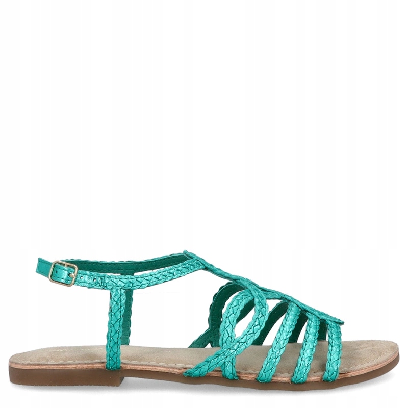 Kožené ploché sandálky Gioseppo 71746 Tyrkysové 40