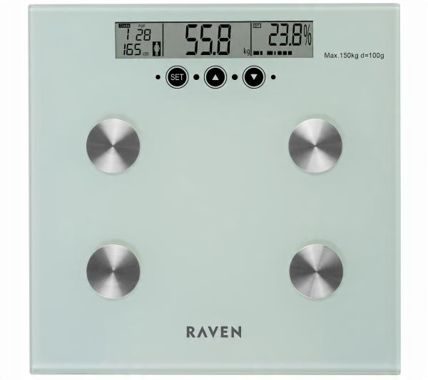 

Waga łazienkowa elektroniczna Raven EW003N Srebrna