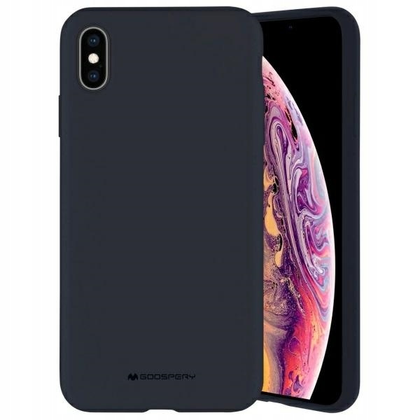 Granatowy silikonowy etui Mercury do iPhone 13 Pro Max 6,7"