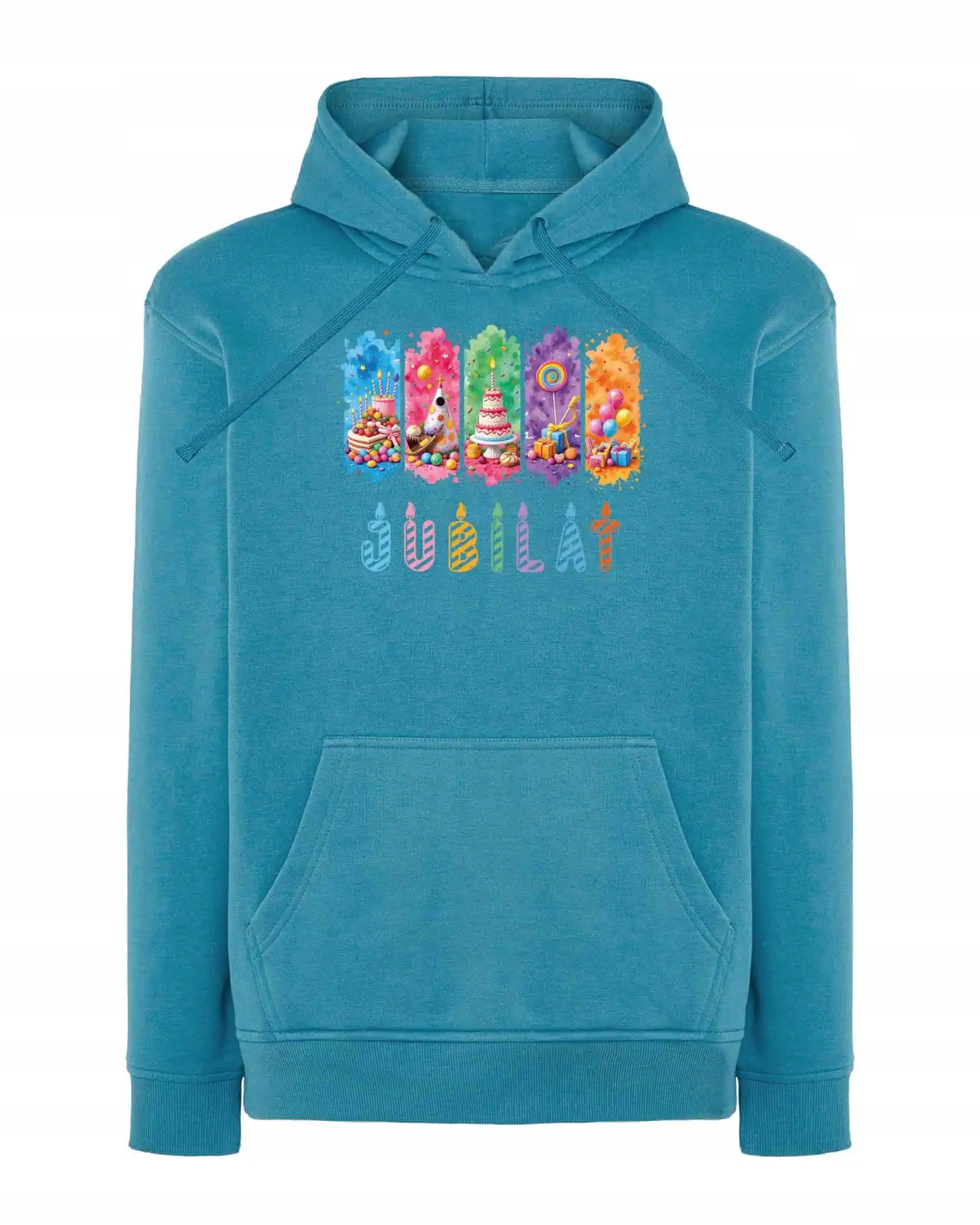 Mikina s kapucí Jubilant Narozeniny Párty Oslava Modrá L
