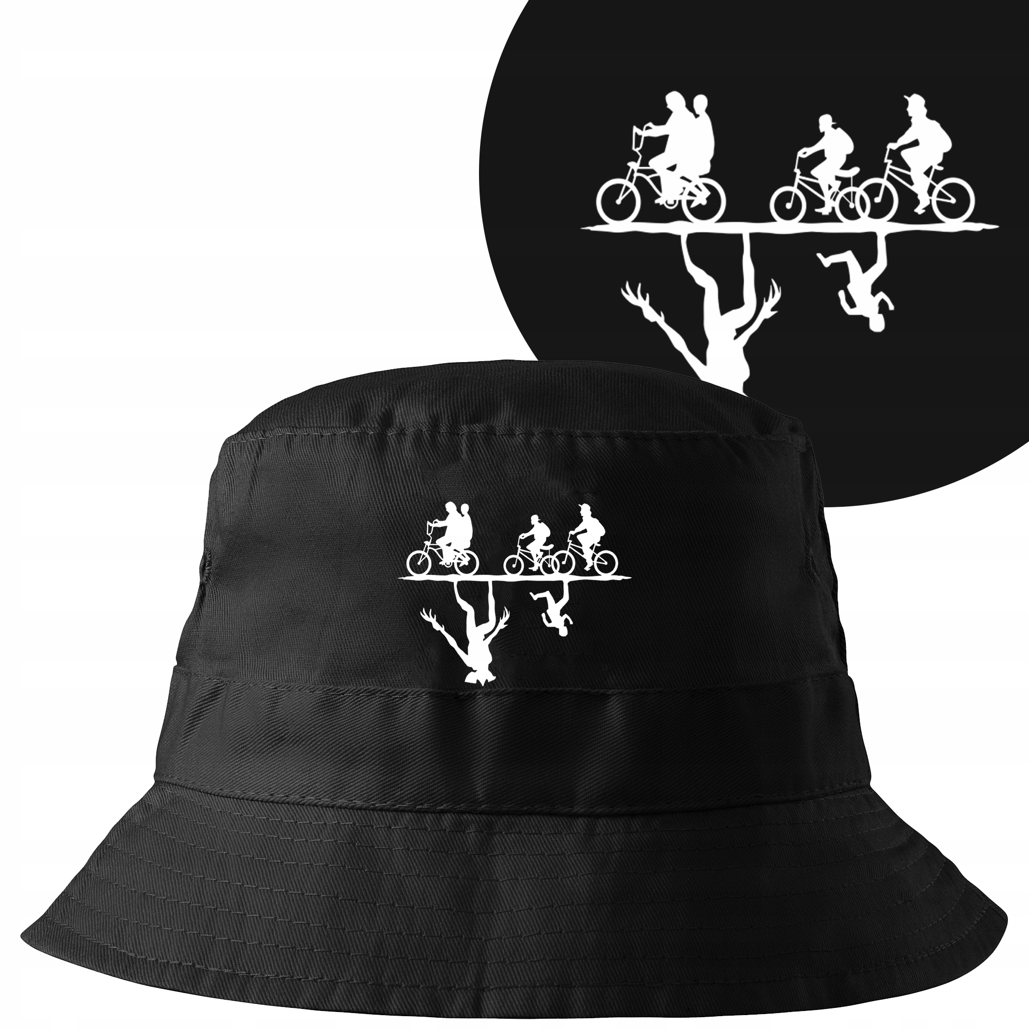 

Kapelusz Bucket Hat Czarny Stranger Things Wzory