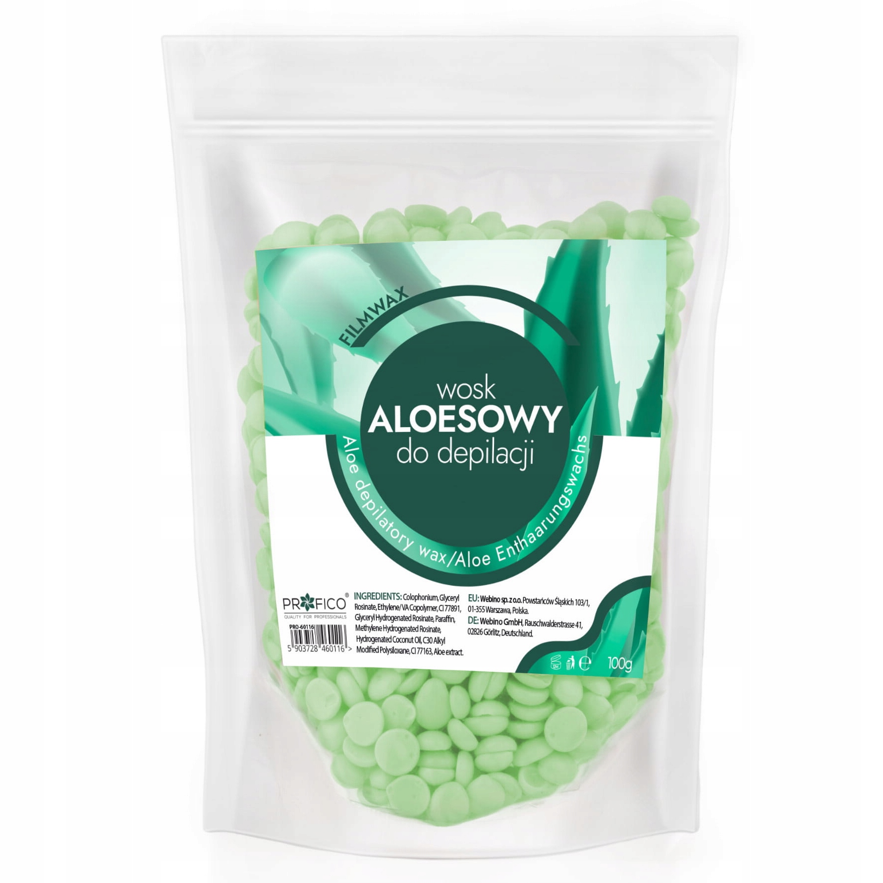 

Wosk Twardy w Granulkach Bezpaskowy 100 g Aloesowy
