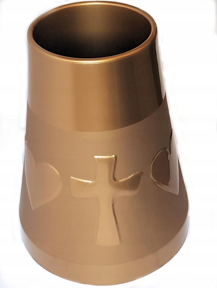 

Wazon flakon Cmentarny Serce 12/26 cm Złoty