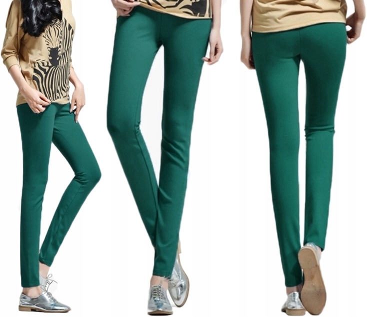 

Zielone leginsy modelujące Push Up kolor Polska S