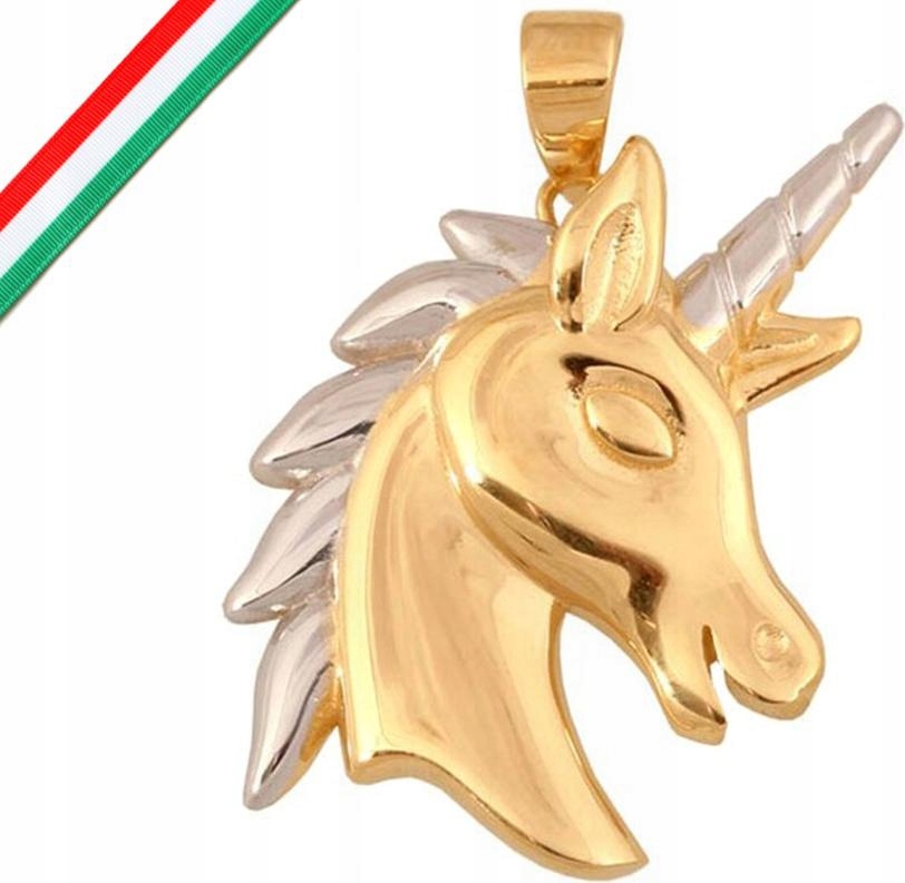 Zlatý přívěsek 585 kůň jednorožec 2,80 g dárek módní vzor na řetízek