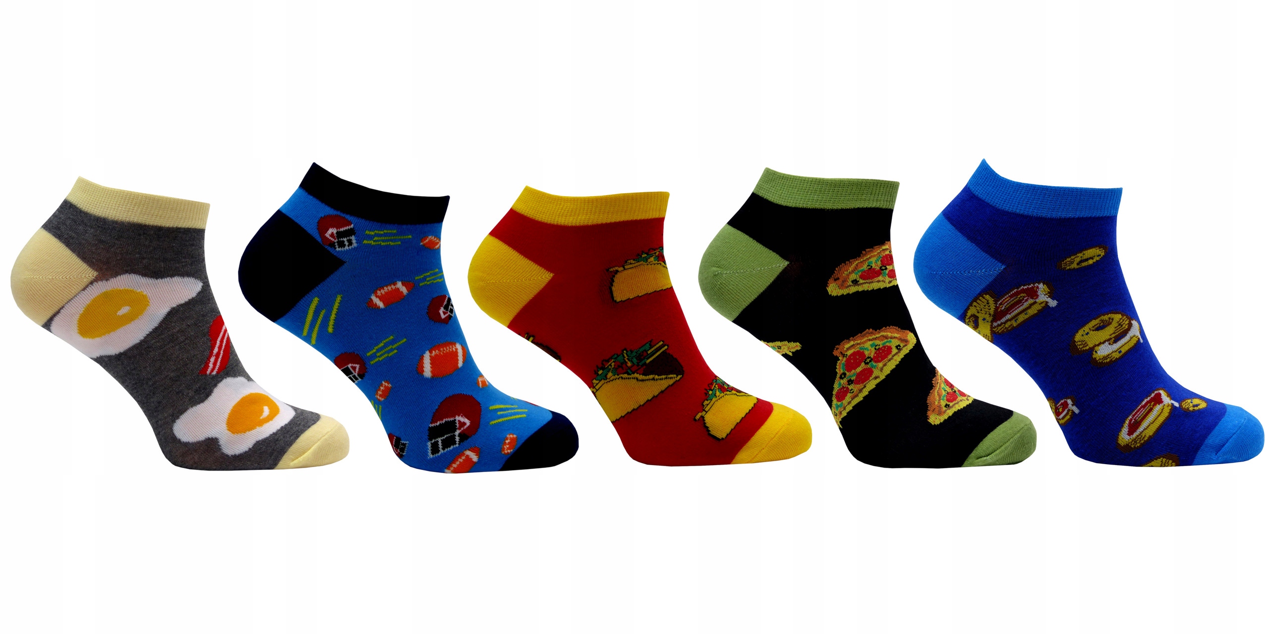 

5 Par Stopki Męskie Kolorowe Skarpety Bawełna #