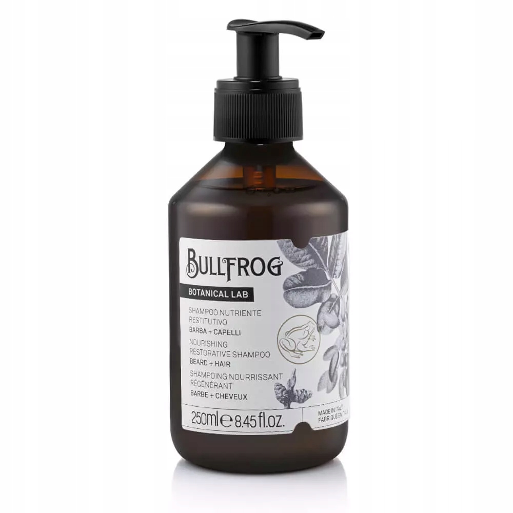 Šampon na vlasy a vousy obnovující Botanical Lab Bullfrog 250 ml