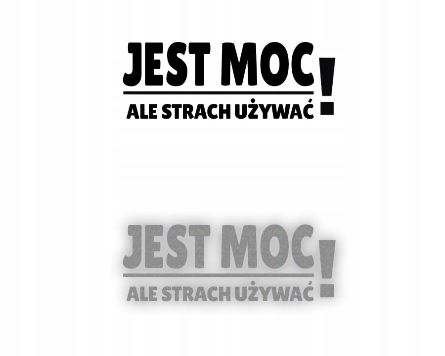 

Naklejka Jest Moc na samochód na auto Odblaskowa