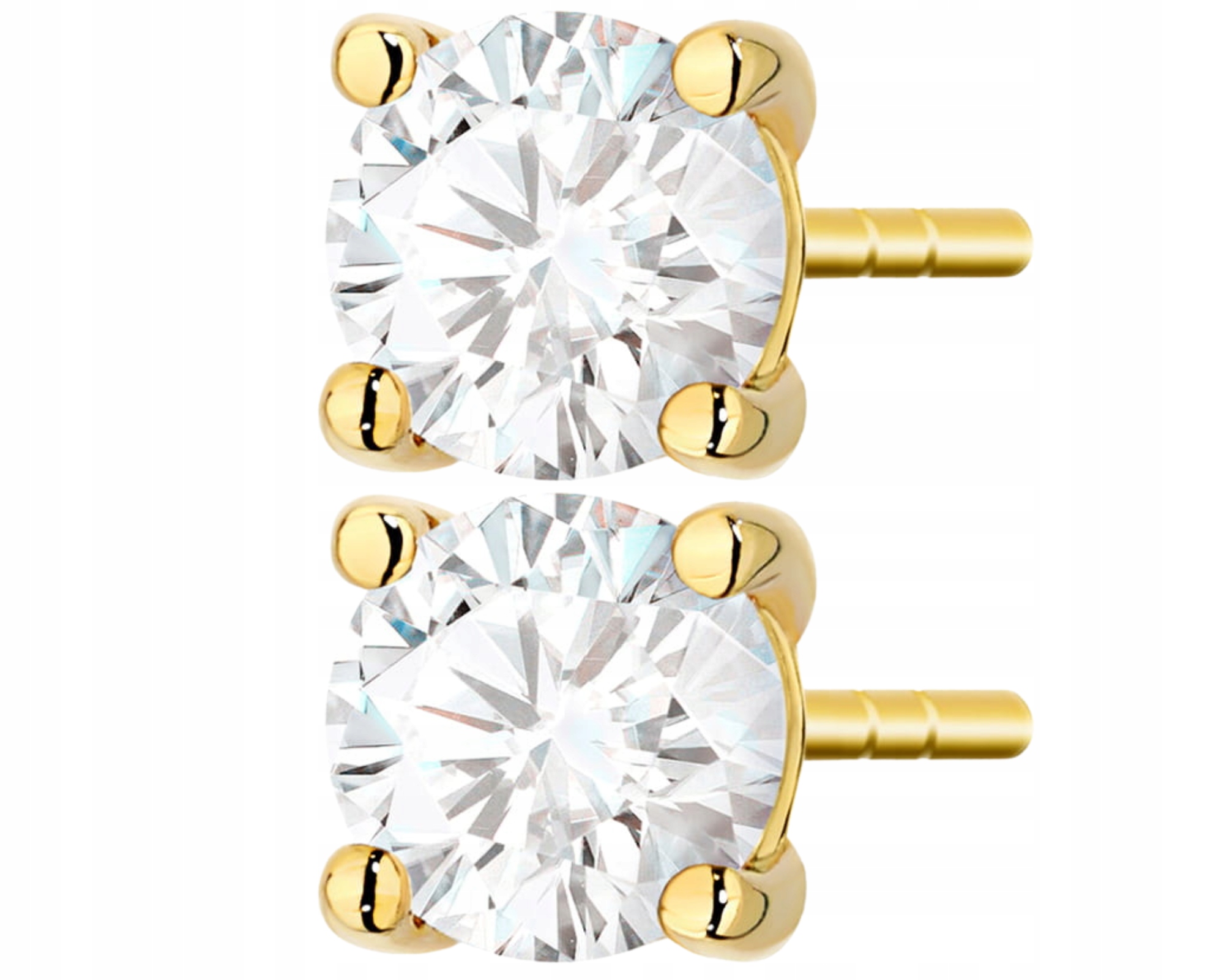 Zlaté Náušnice S Laboratorními Brilianty 1,00 Ct V Ryzosti Zlata 585