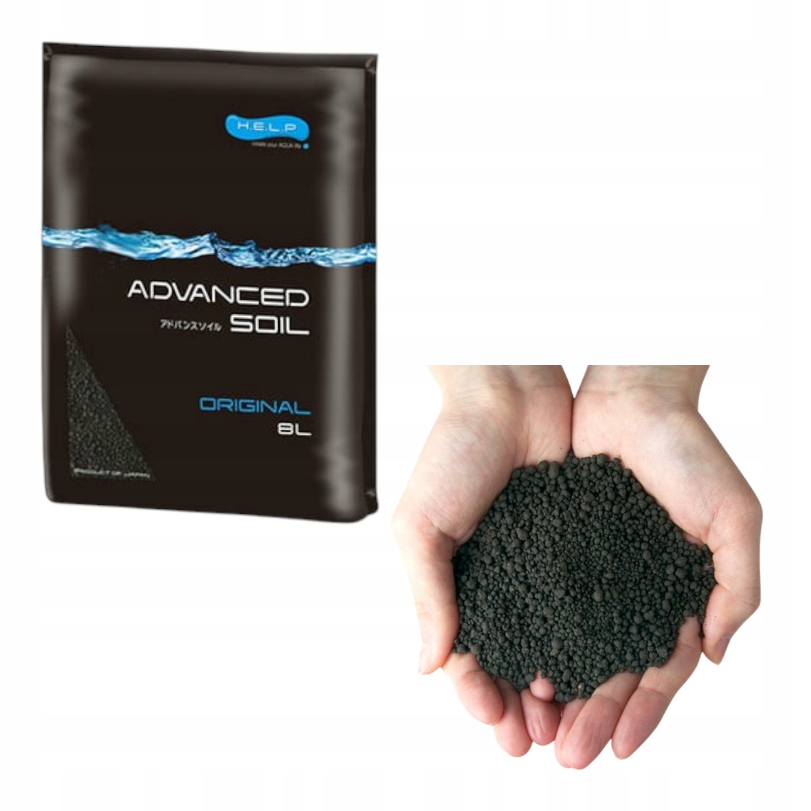 Profesjonalne Podłoże akwarystyczne H.e.l.p. Advanced Soil Original 8L